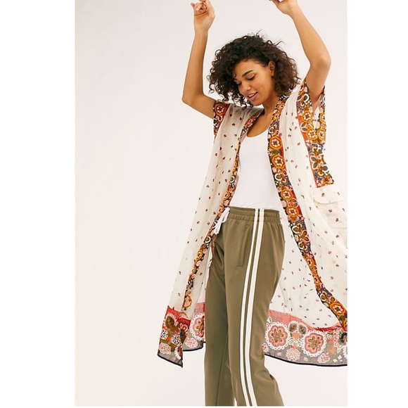 Free People Embellished Embroidered Beaded Kimono - Picture 2 of 3